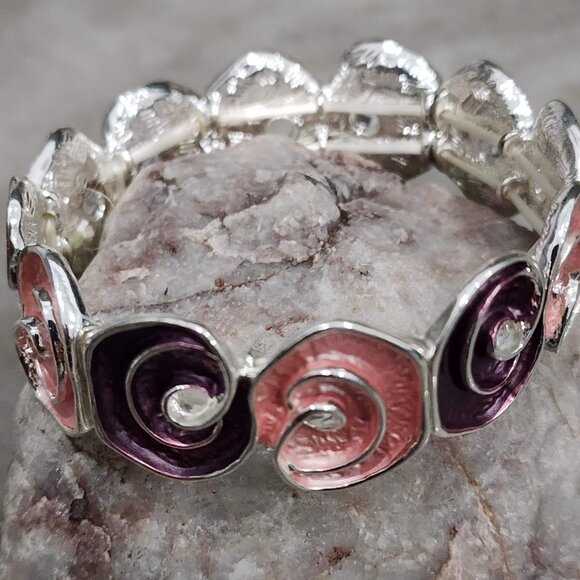 Periwinkle 7" Purple Pink Bracelet - Picture 2 of 10